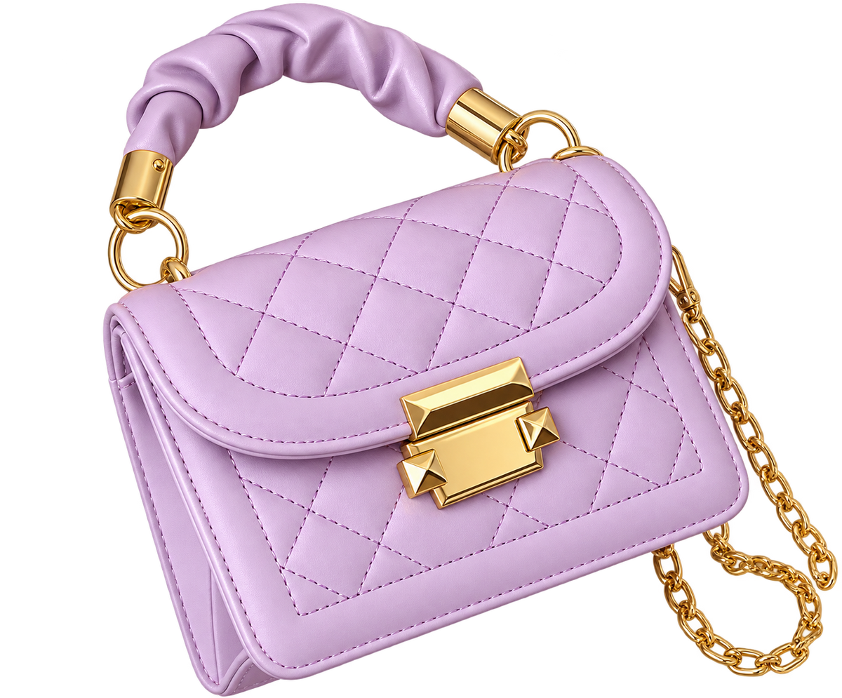 Square quilted handbag/cross body bag