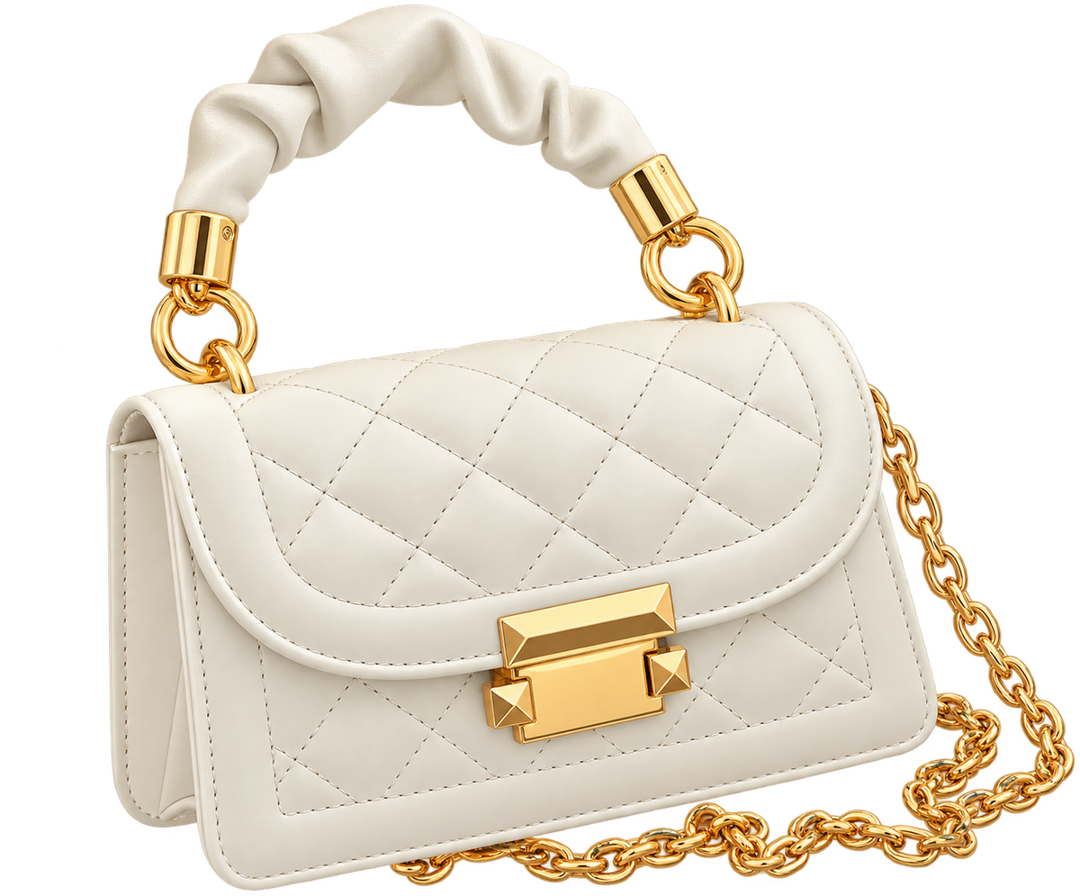 Square quilted handbag/cross body bag