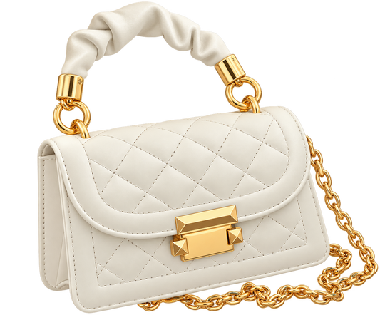 Square quilted handbag/cross body bag