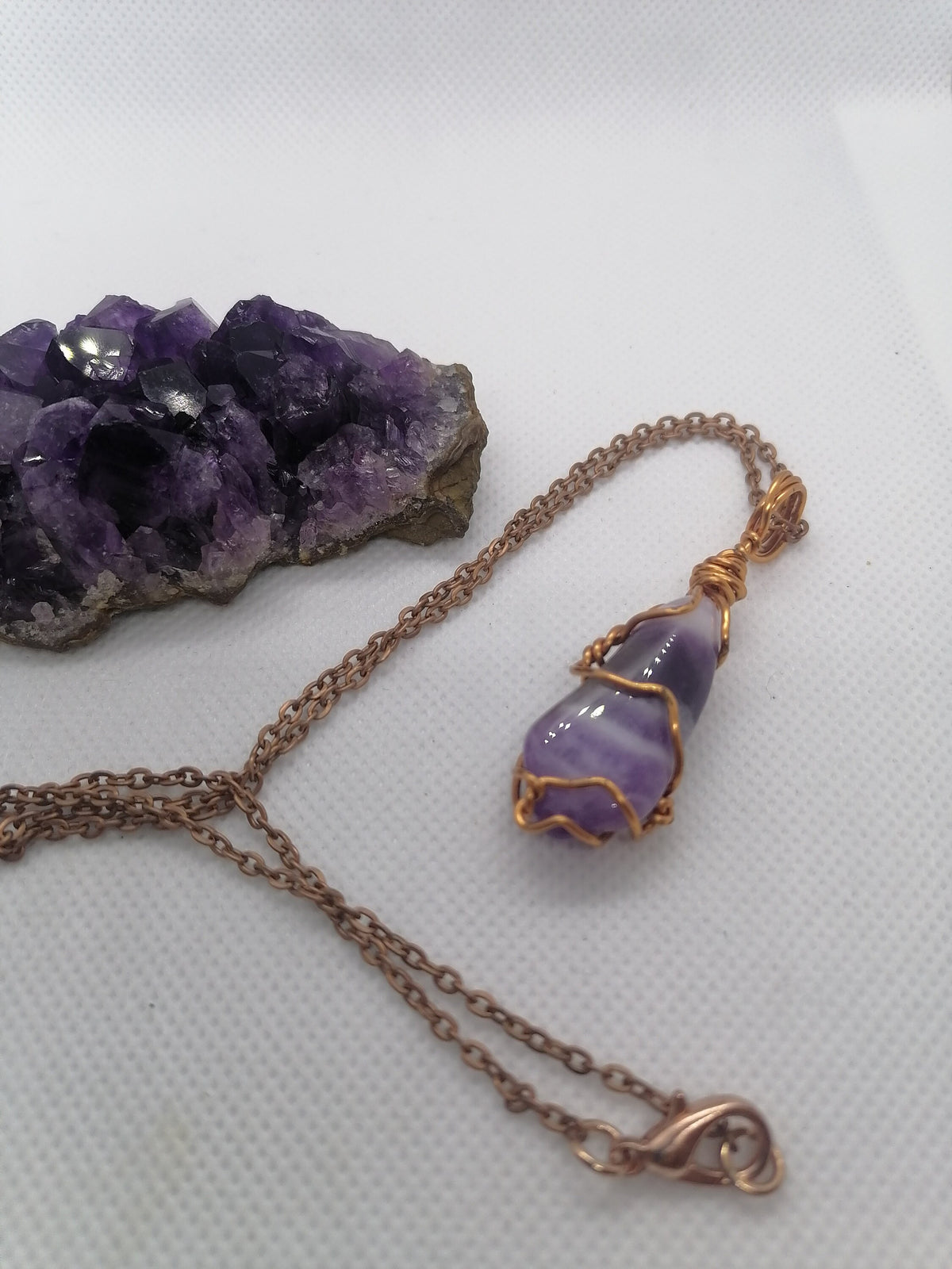 Amethyst Copper Pendant