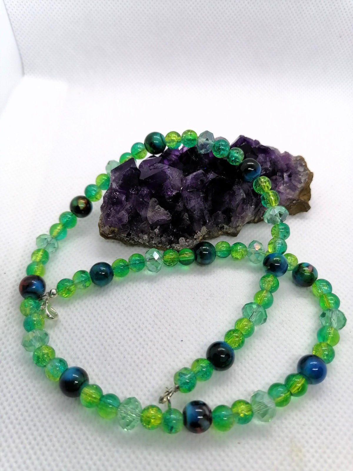 Green & Blue Beaded Necklace