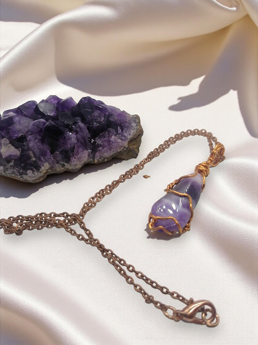 Amethyst Copper Pendant