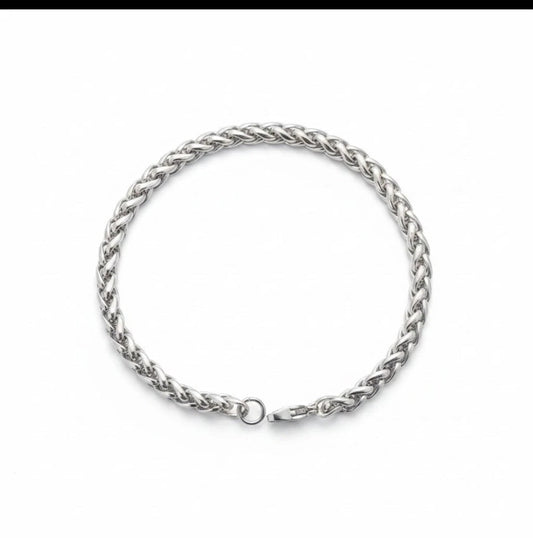 Stainless Steel Men's Wheat Chain Bracelet