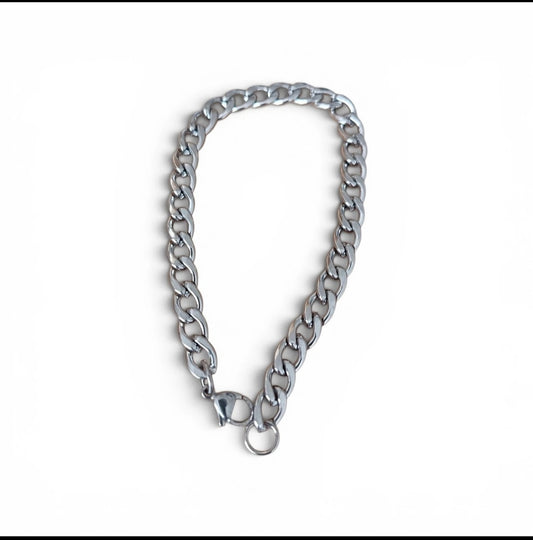 Men's Stainless Steel Curb Chain Bracelet – 21cm