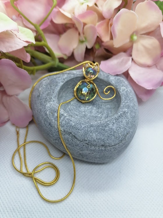 Cat Necklace – Wire Wrapped Pendant on Chain