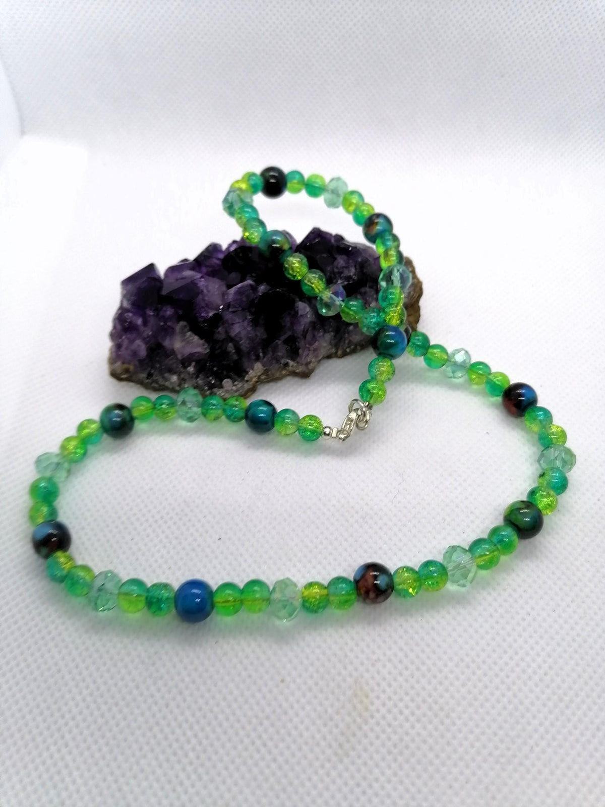 Green & Blue Beaded Necklace