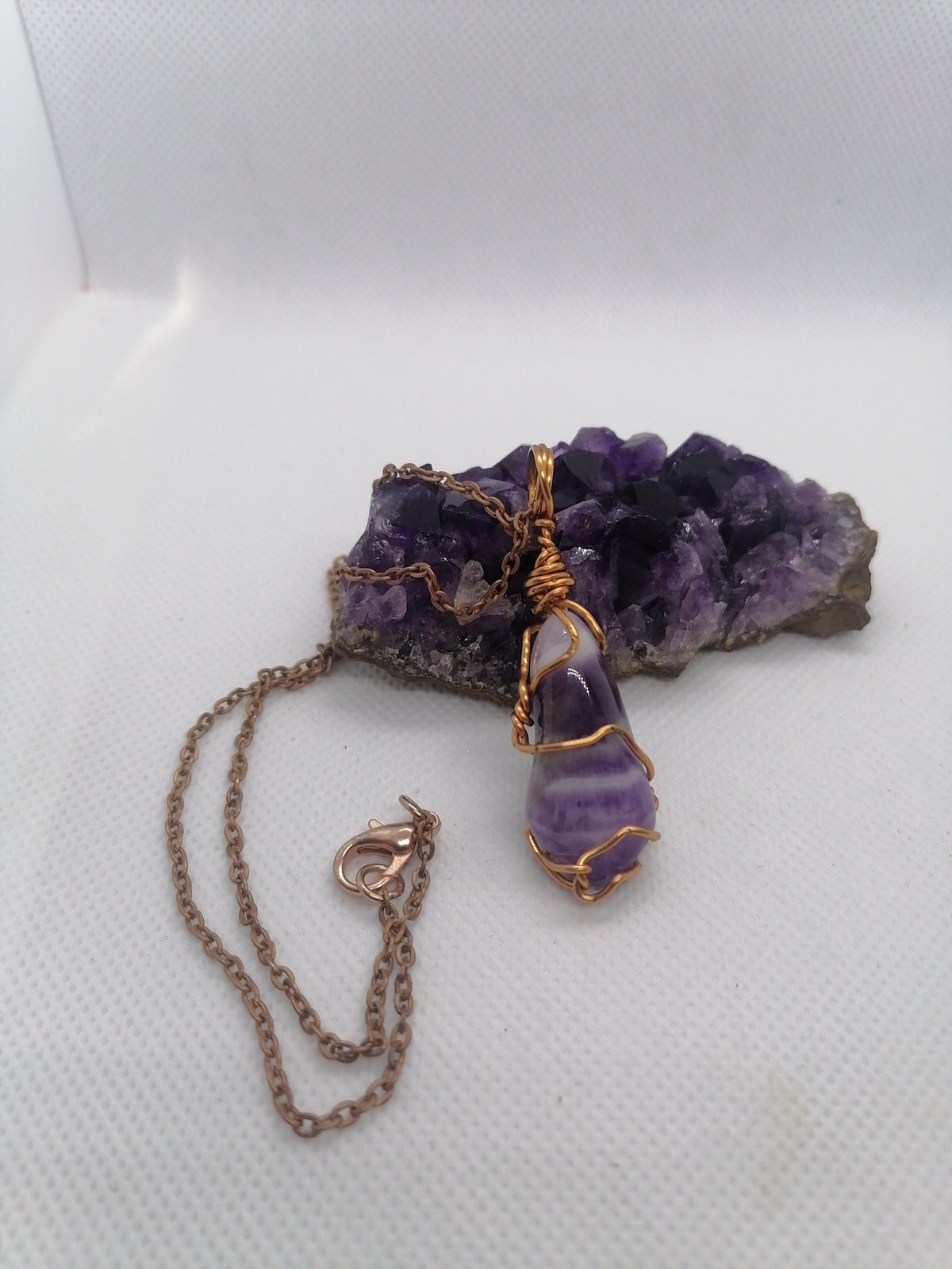 Amethyst Copper Pendant