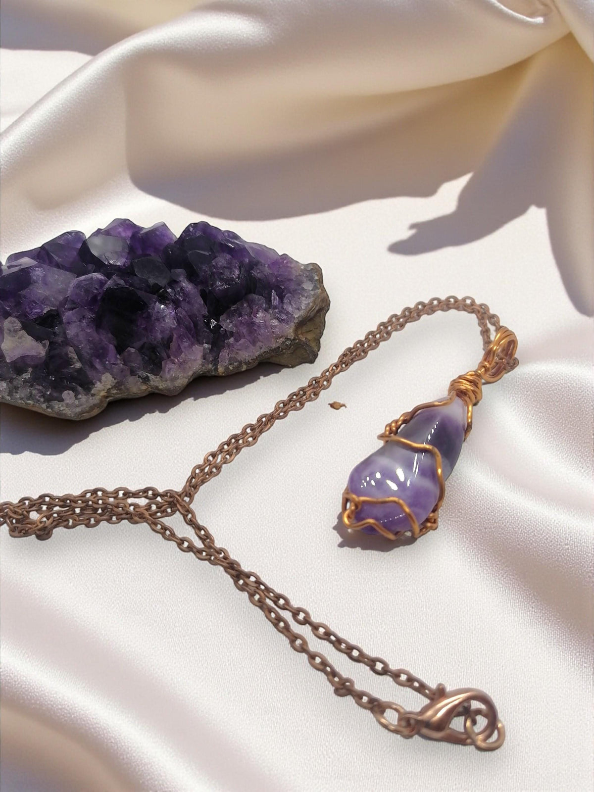 Amethyst Copper Pendant