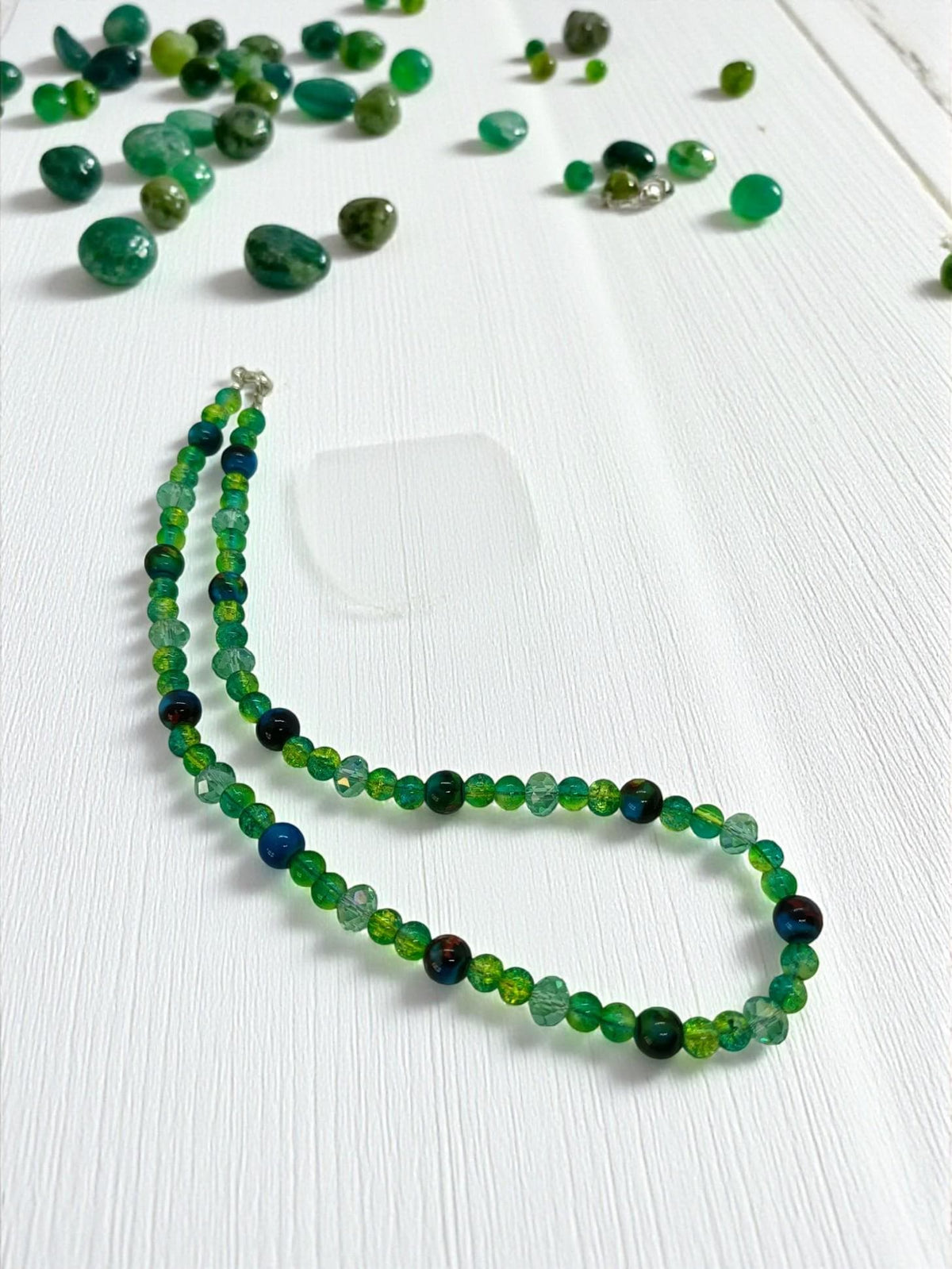 Green & Blue Beaded Necklace