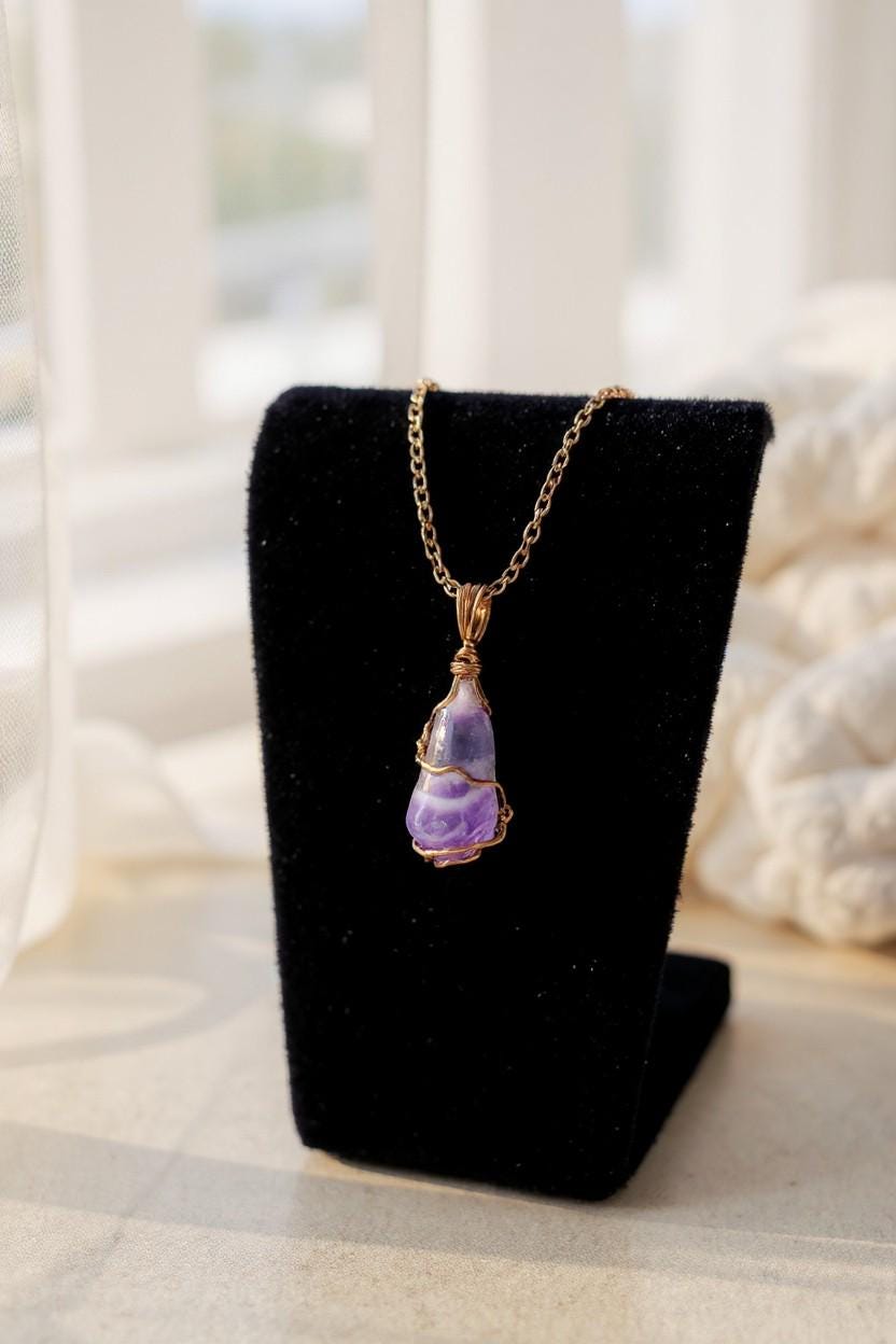 Amethyst Copper Pendant