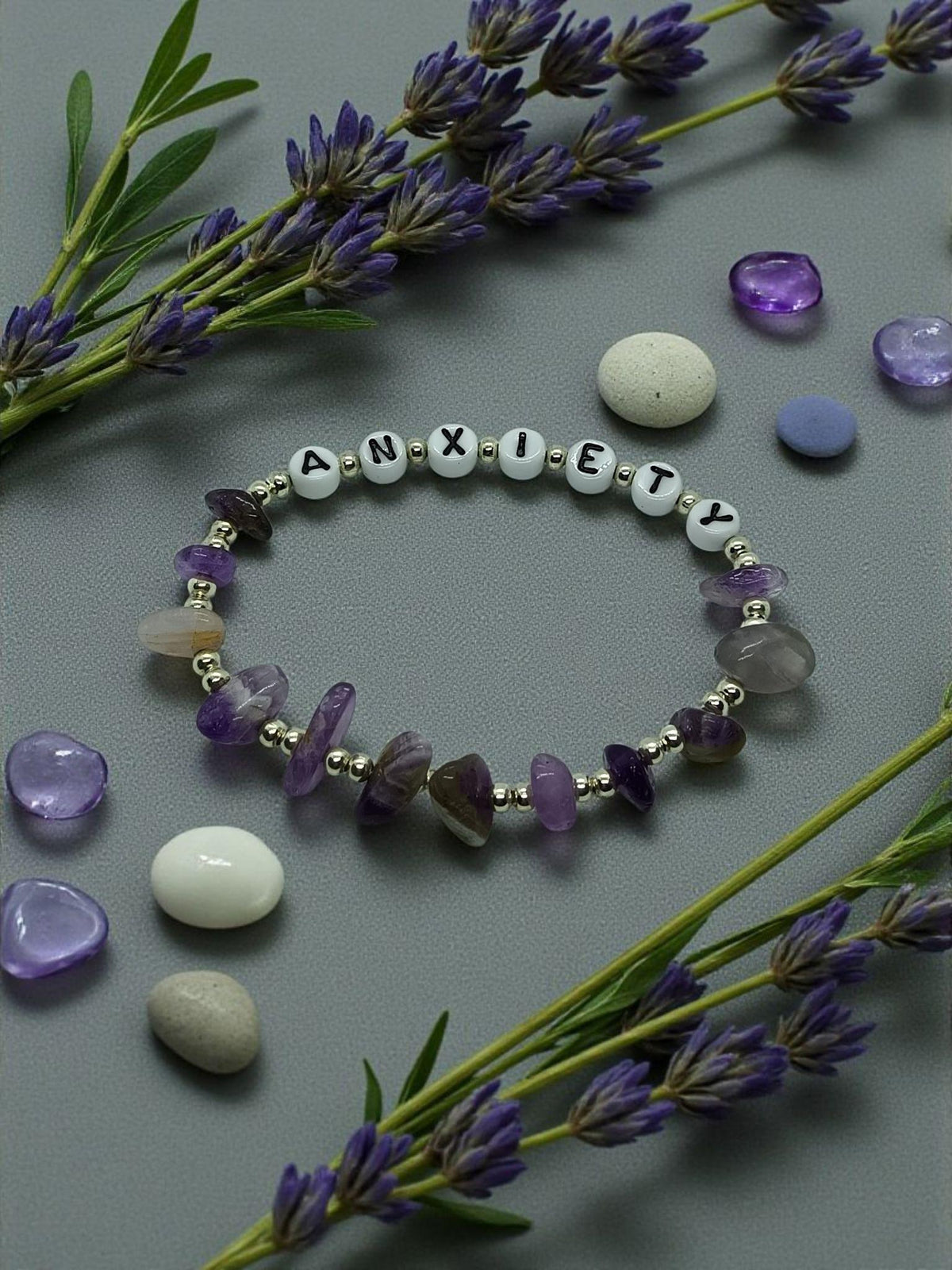 Crystal Healing Bracelet | Amethyst for Anxiety & Relaxation