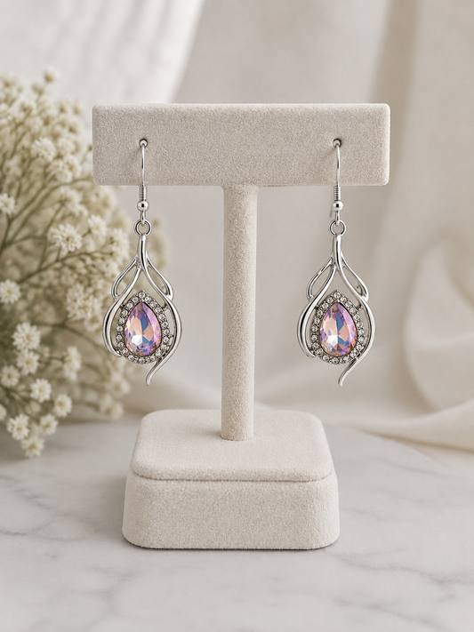 Enchanted Teardrop Crystal Drop Earrings